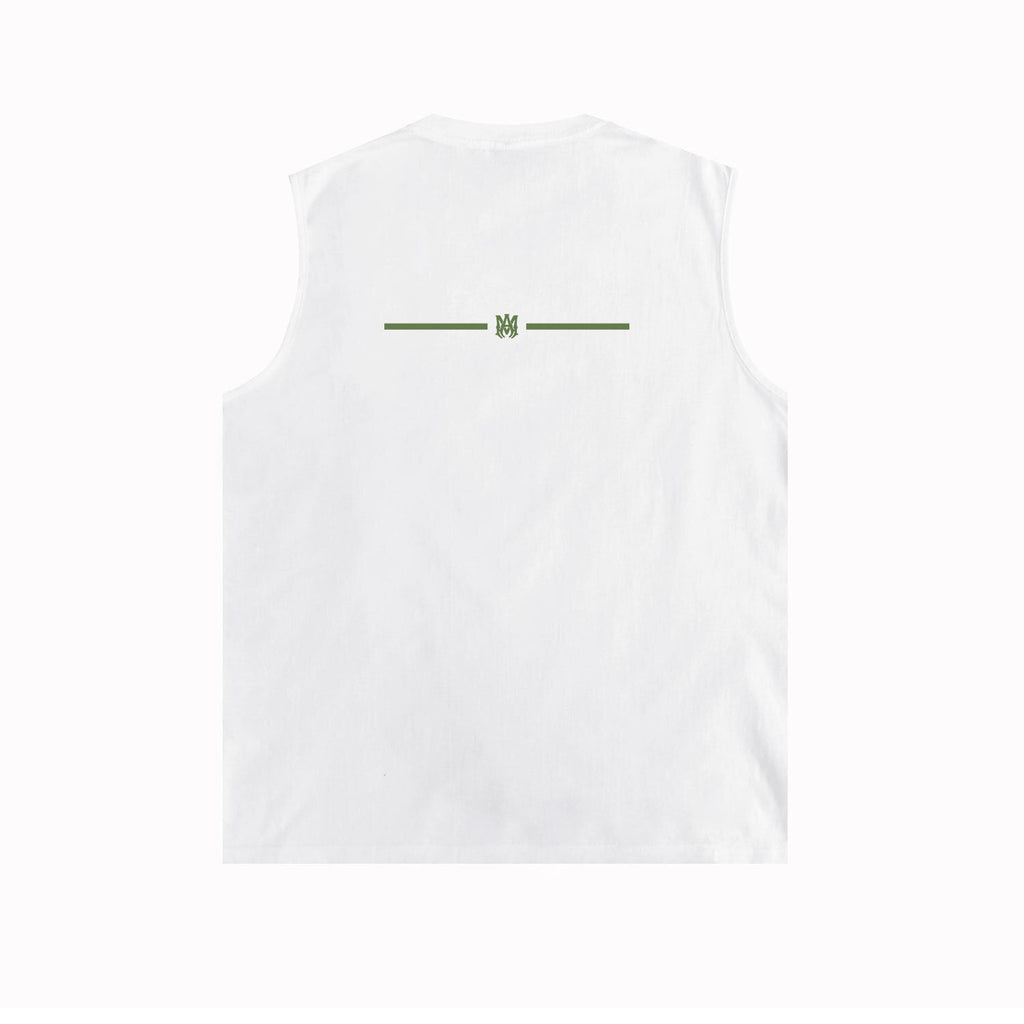 Amiri tank top small spider letter horizontal stripprinting