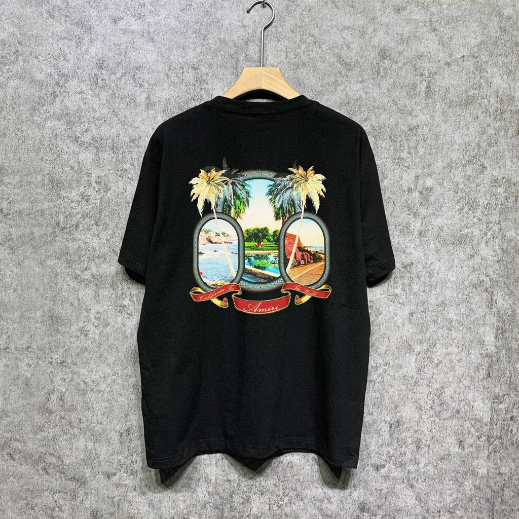 Amiri t shirts printing short sleeve