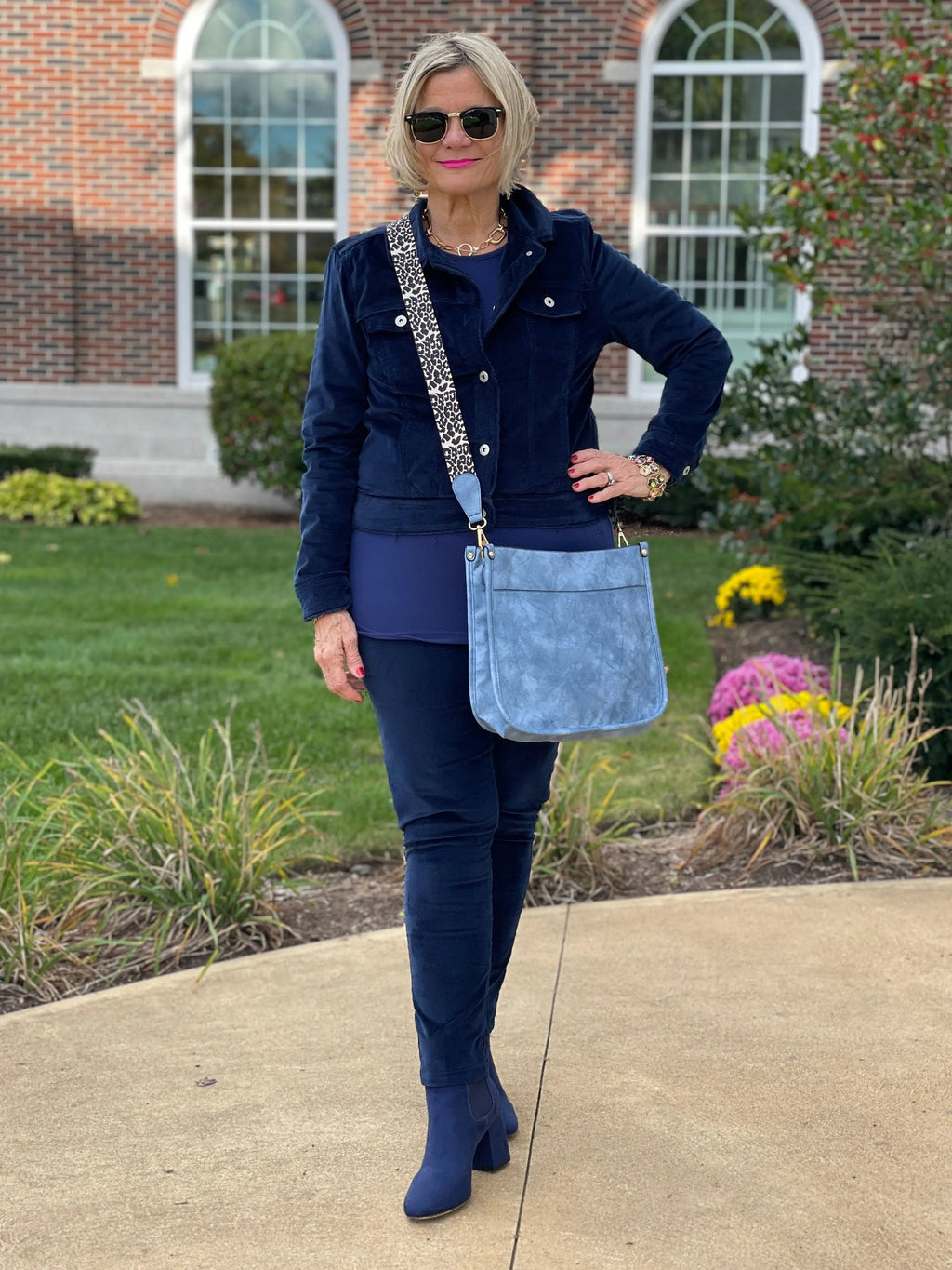 LULU-B NAVY VELOUR JACKET