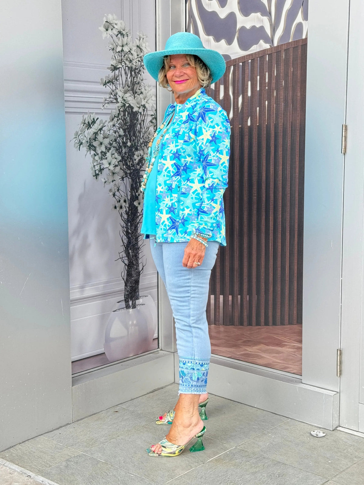 LULU-B CLEAR DENIM MULTI PANT