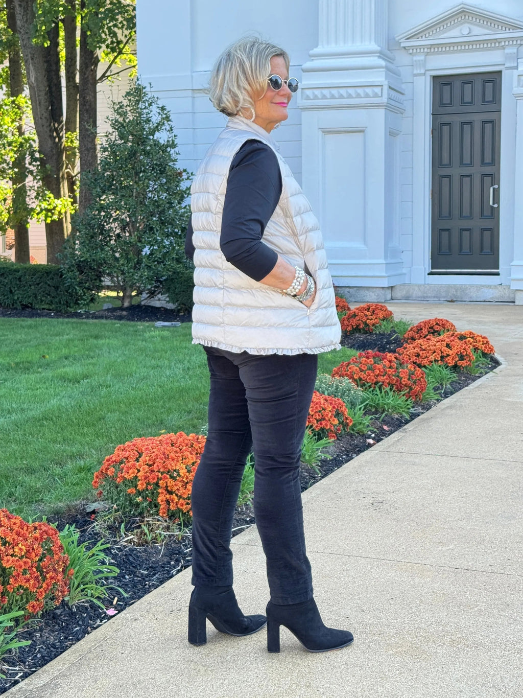 LULU-B SILVER SHORT PUFFER VEST