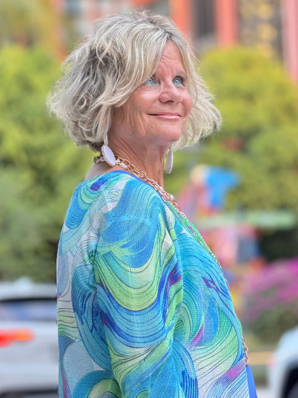 COLOR SPLASH CARDIGAN - BOUNTIFUL