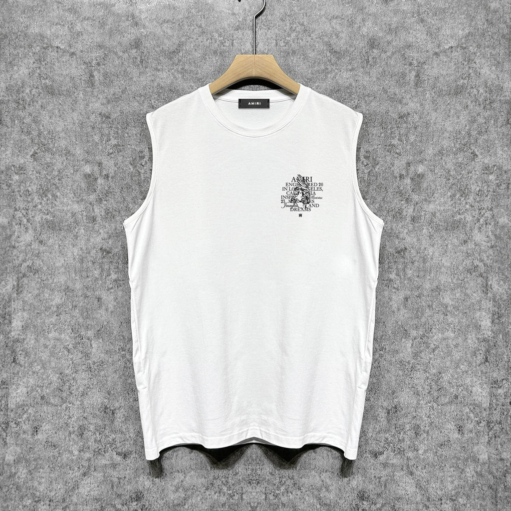 Amiri tank top letter pegasus printing