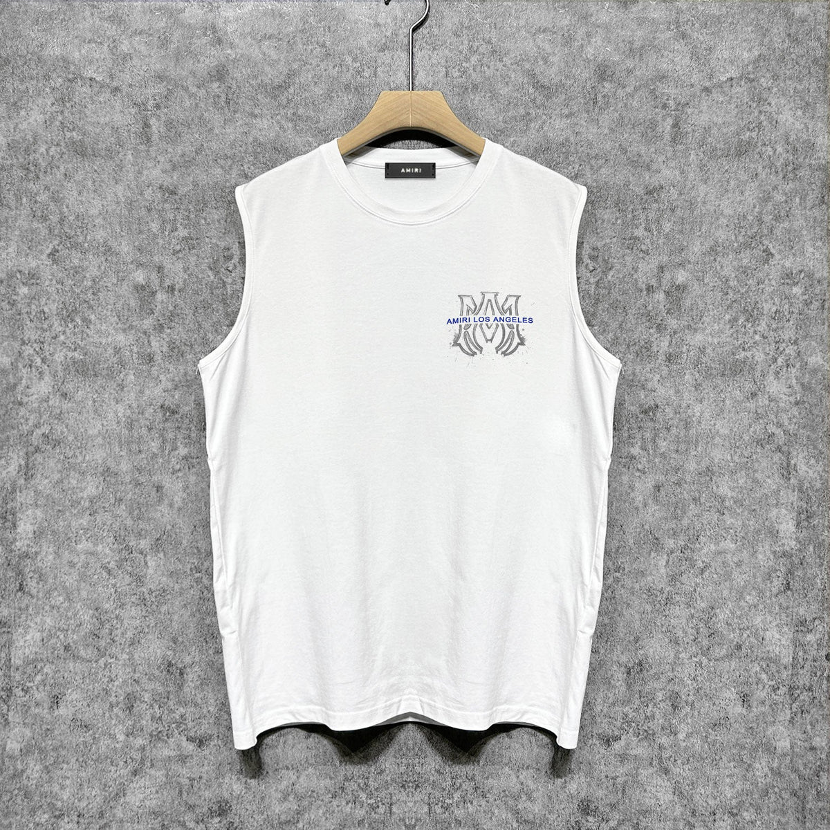Amiri tank top splash ink large simple logo printing