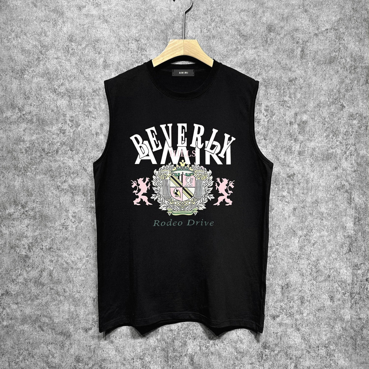 Amiri tank top lion medal printing