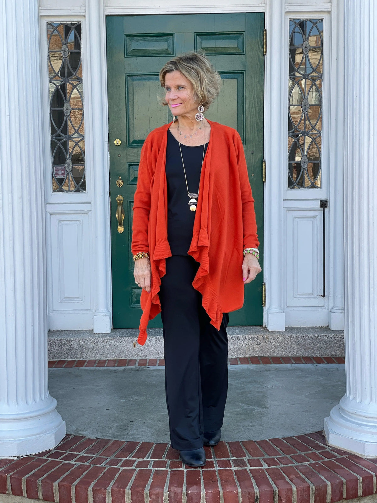 HOLIDAY SLEEVE RUFFLE WRAP
