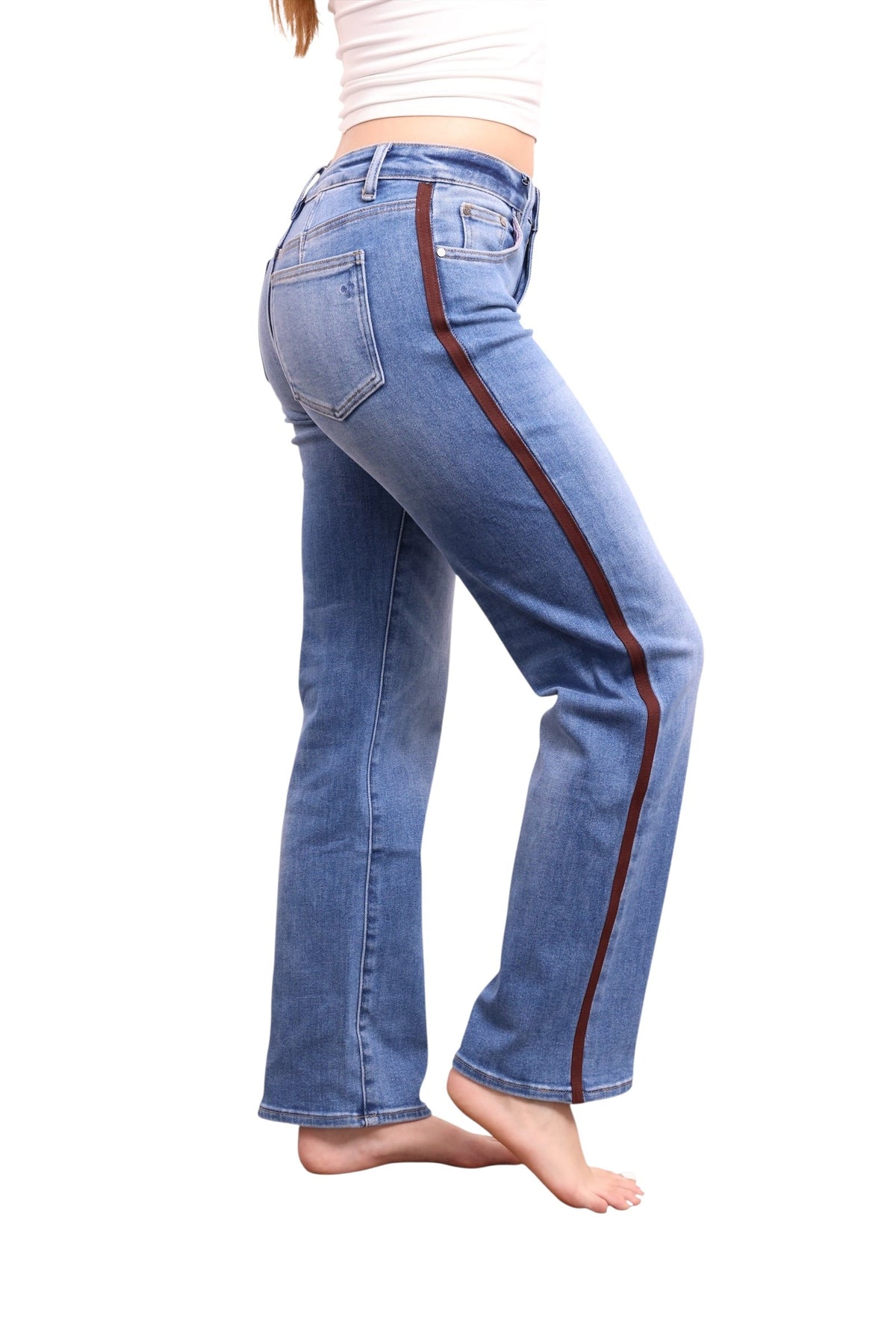 The Hattie Mid-Rise Tummy Control Relaxed Straight Leg Jeans