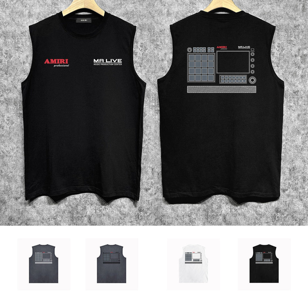 Amiri tank top tv channel printing