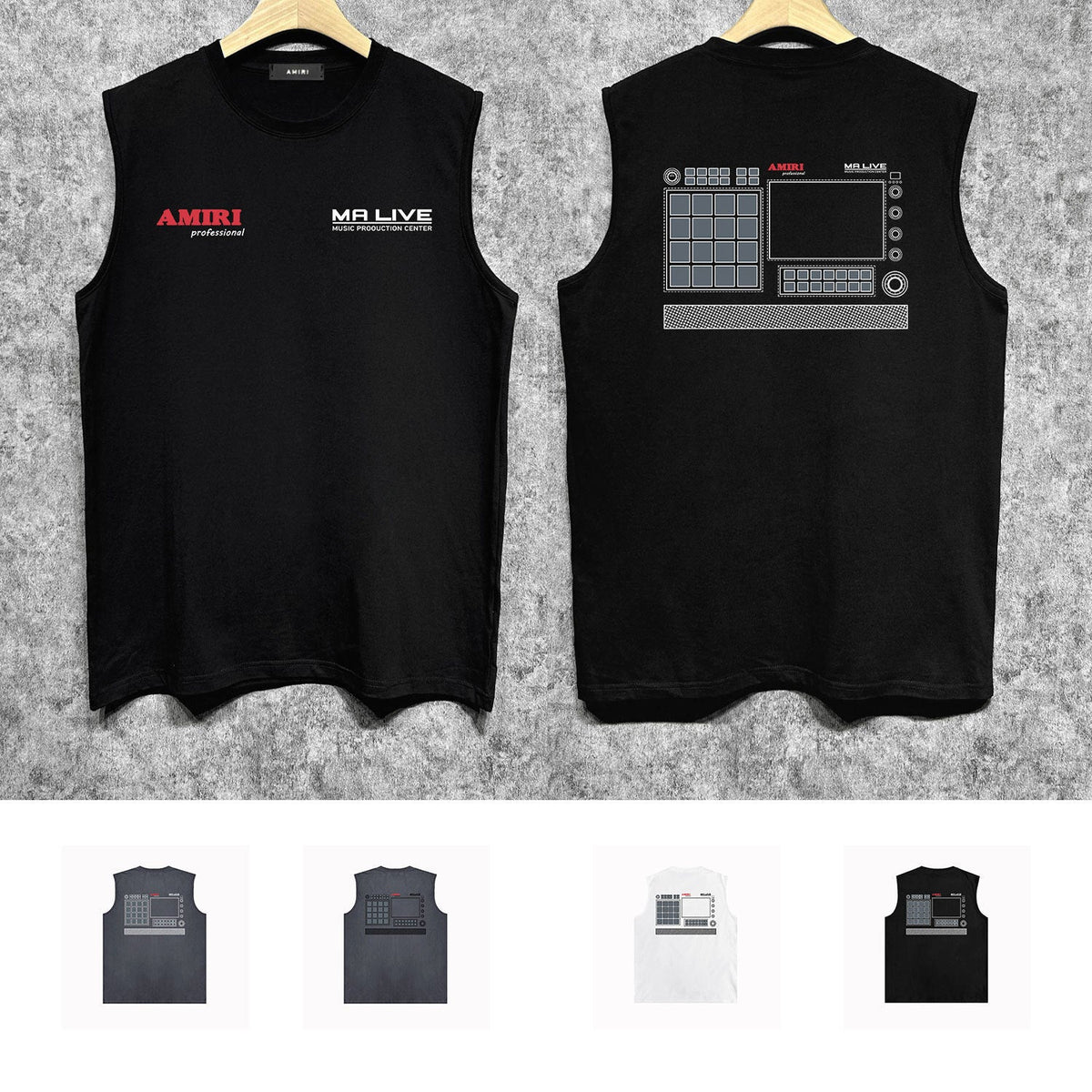 Amiri tank top tv channel printing