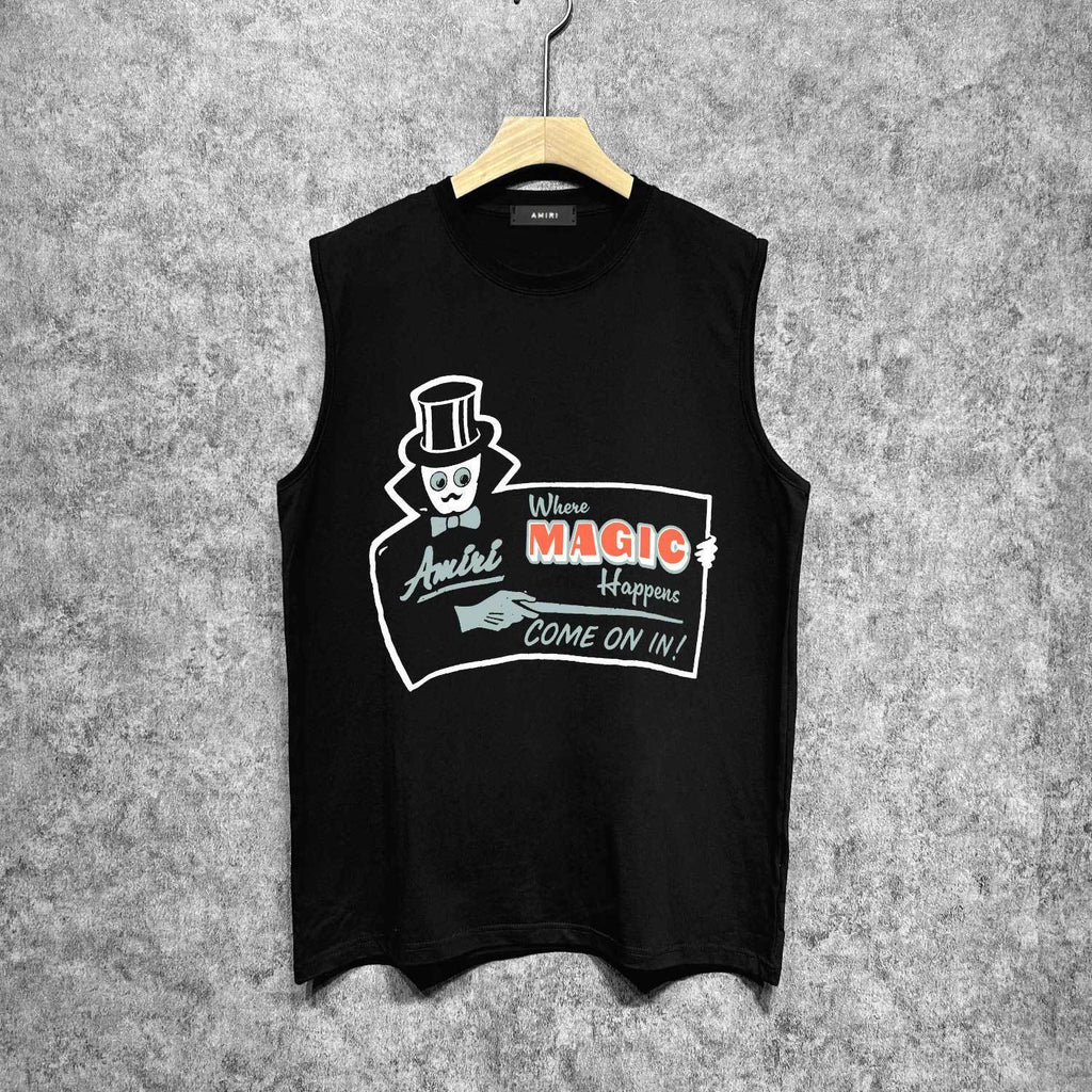 Amiri tank top hat magician printing