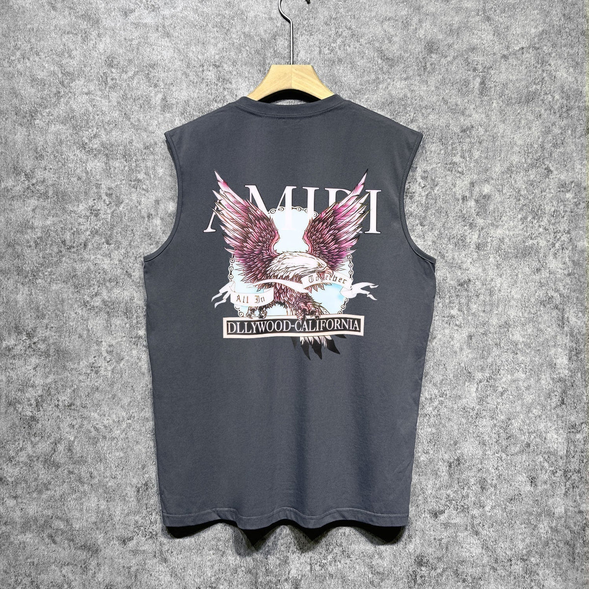 Amiri tank top flying eagle medal printing