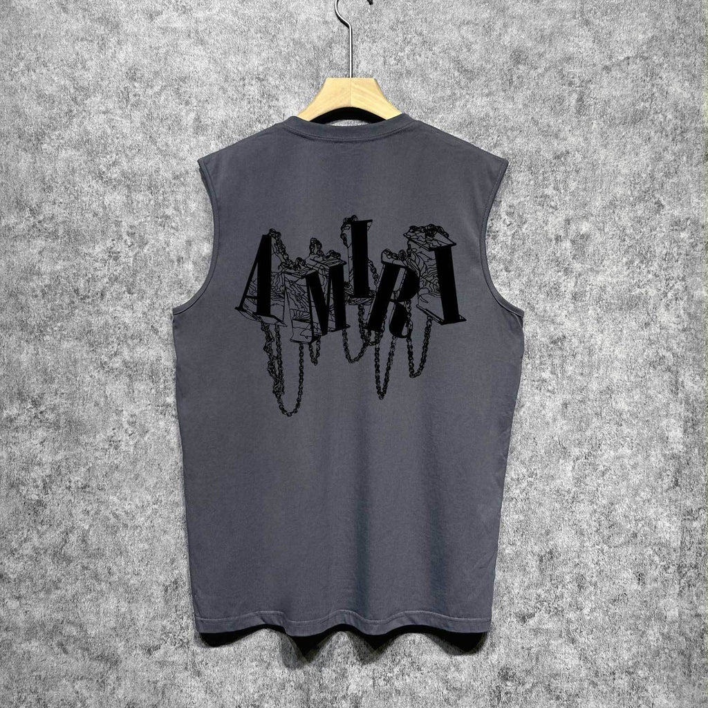 Amiri tank top chain letter printing