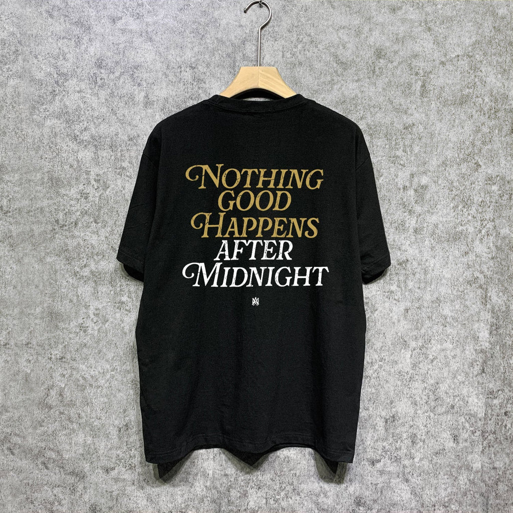 Amiri t shirts earth letter printing short sleeve
