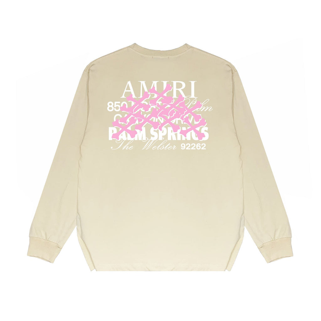 Amiri Long Sleeved Shirt Printed Trendy Pure Cotton