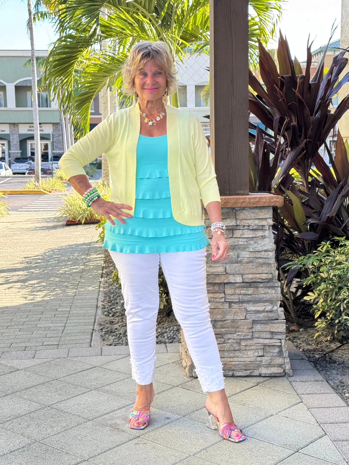 LULU-B CLEAR YELLOW PEYTON SHRUG