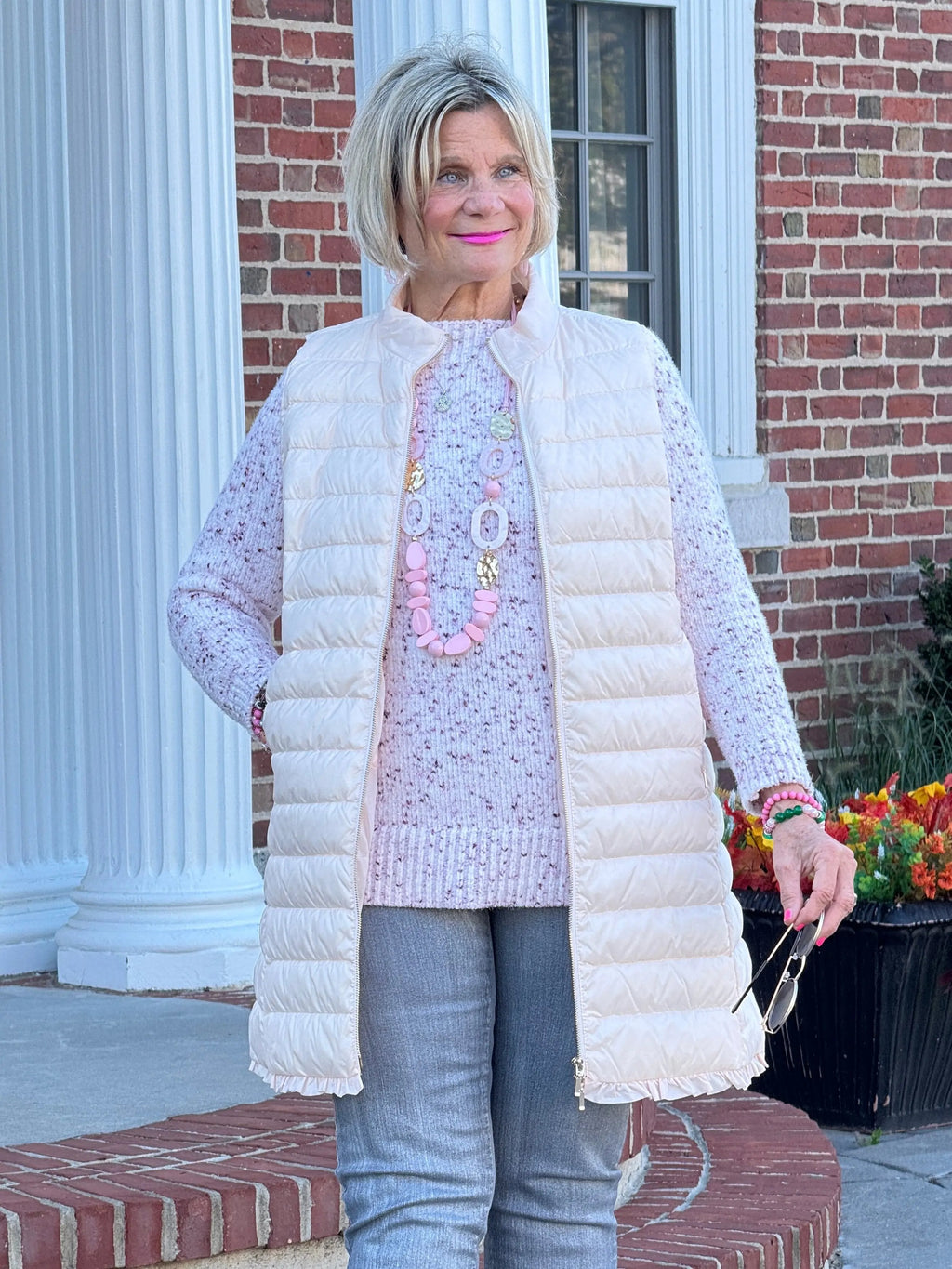 LULU-B BLUSH PUFFER VEST