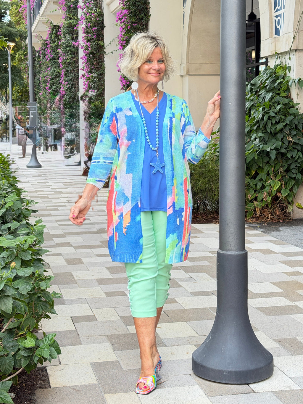 ETHYL OCEAN SPLASH CARDIGAN