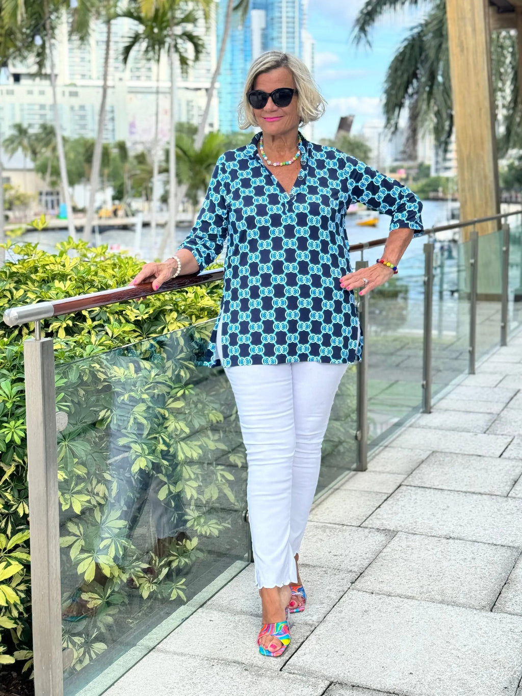 BLUE MEDALLION TUNIC