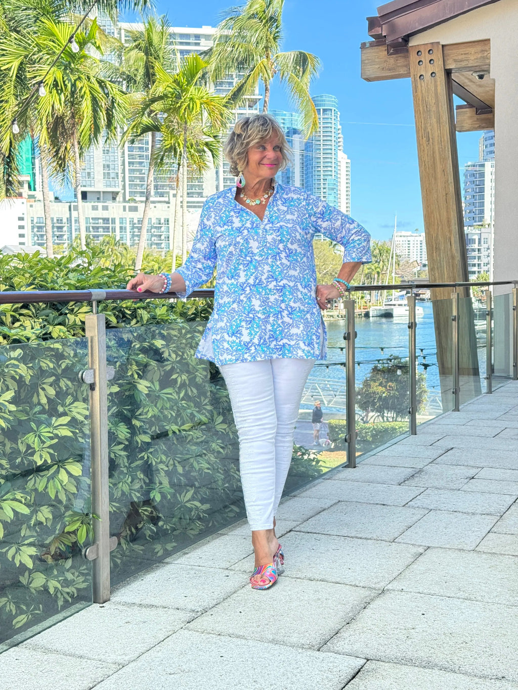 LULU B CORAL BREEZE TUNIC