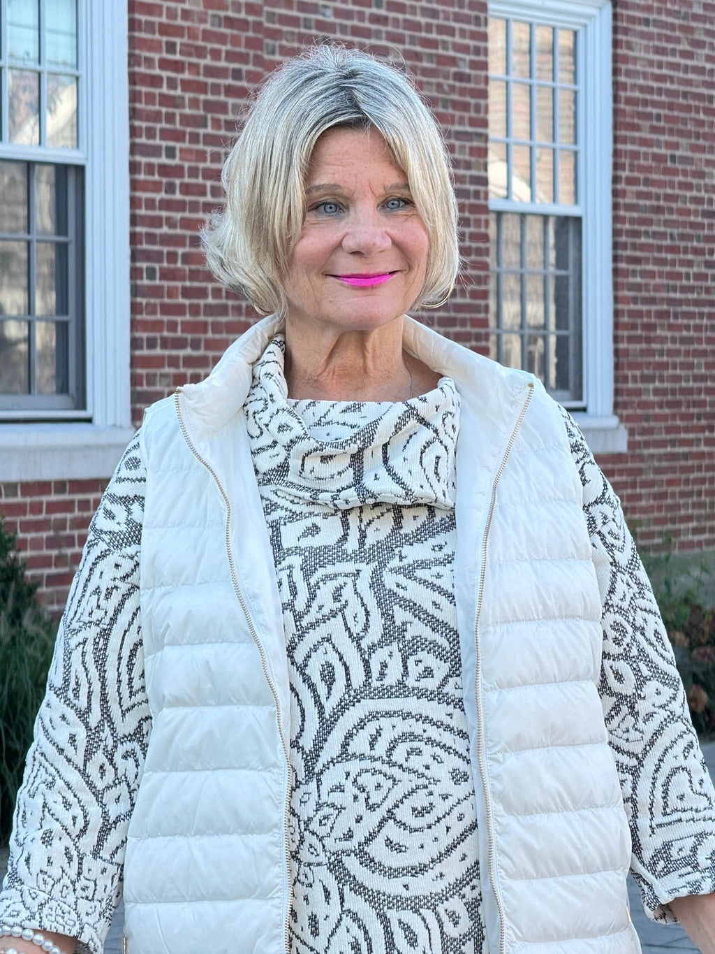 LULU-B IVORY PUFFER VEST