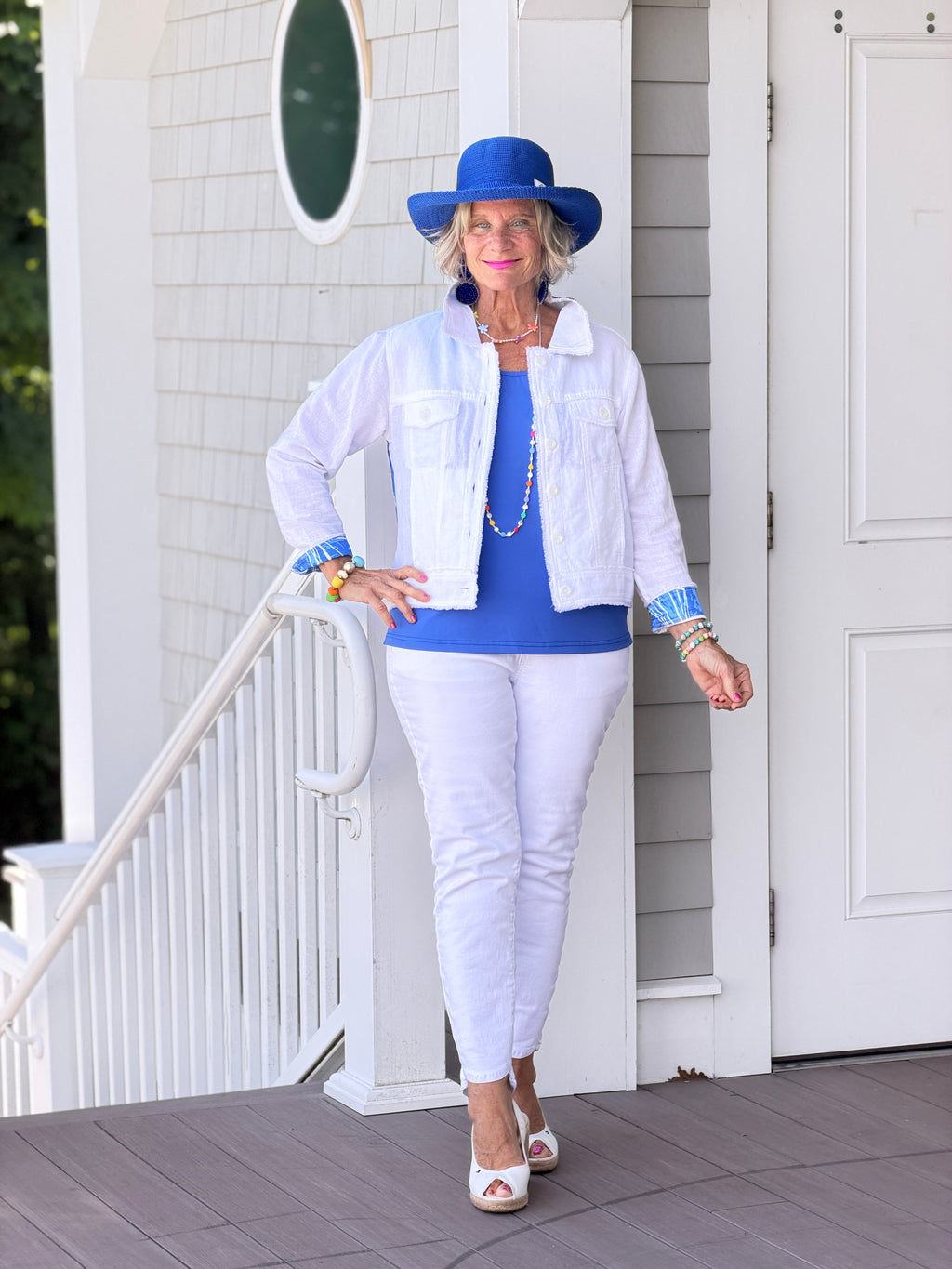 HARBOR BLUES LINEN JACKET