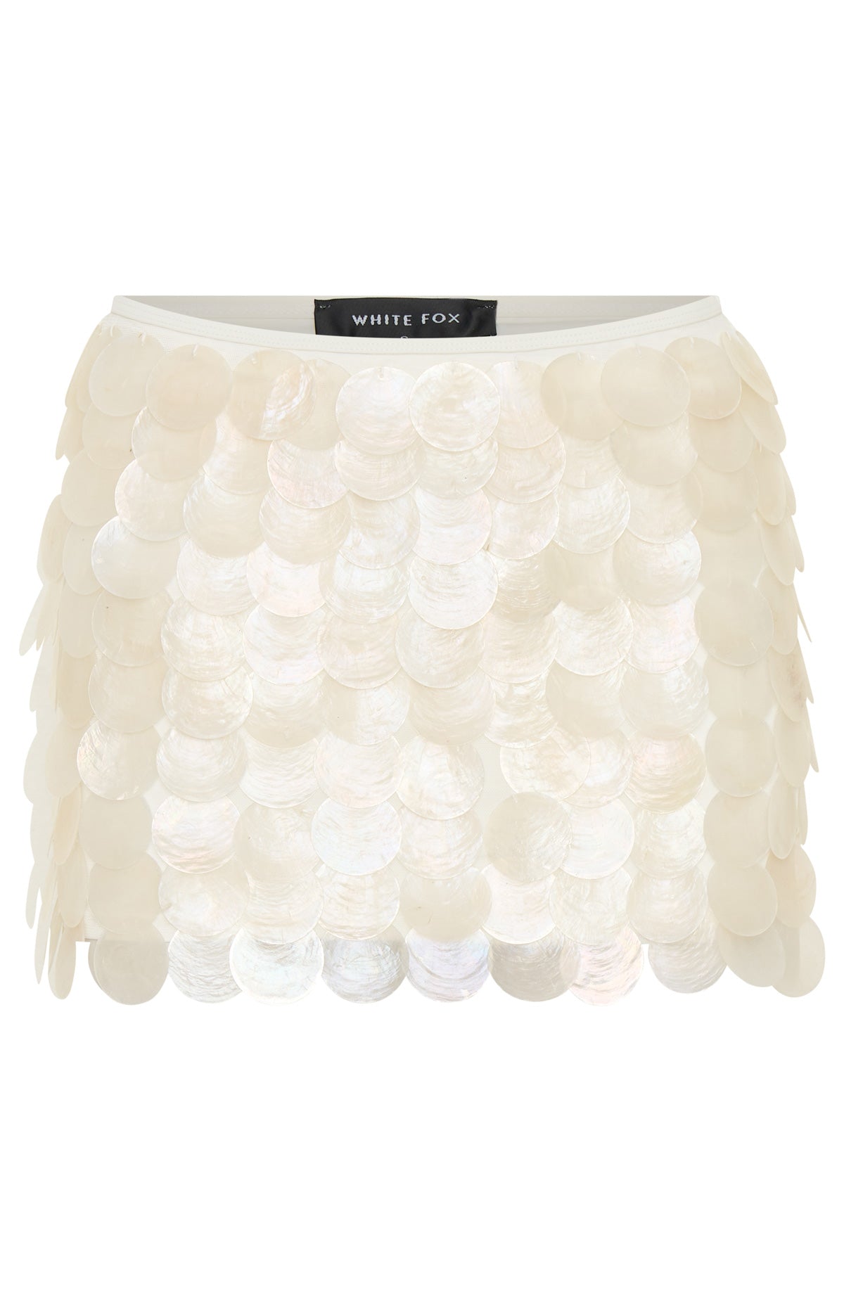 Forgiven Aura Shell Mini Skirt White