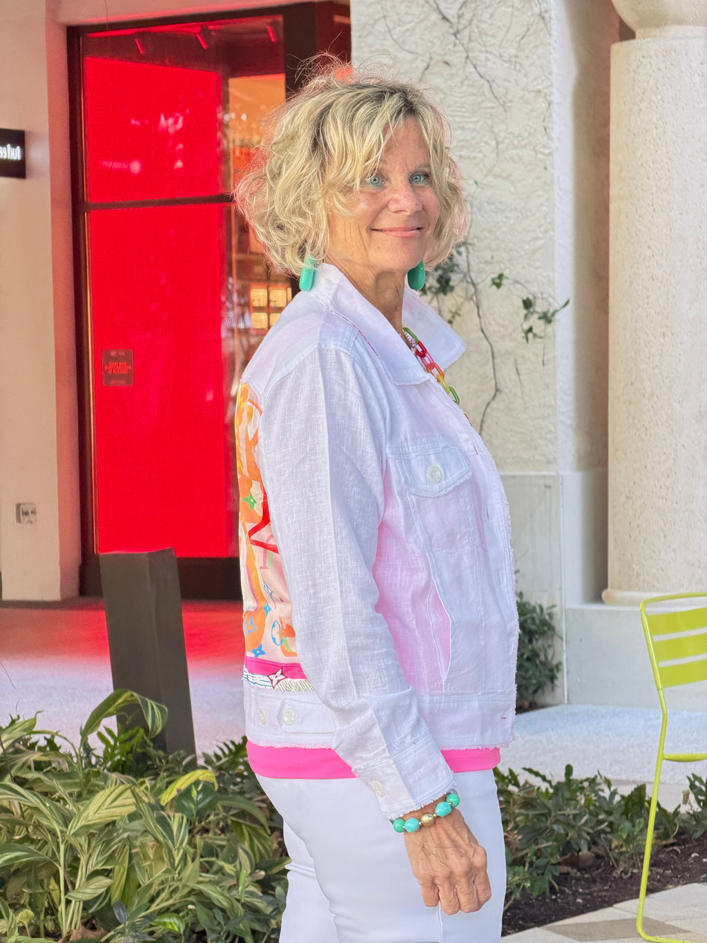 LINEN PALM BEACH DESIGNER  JACKET