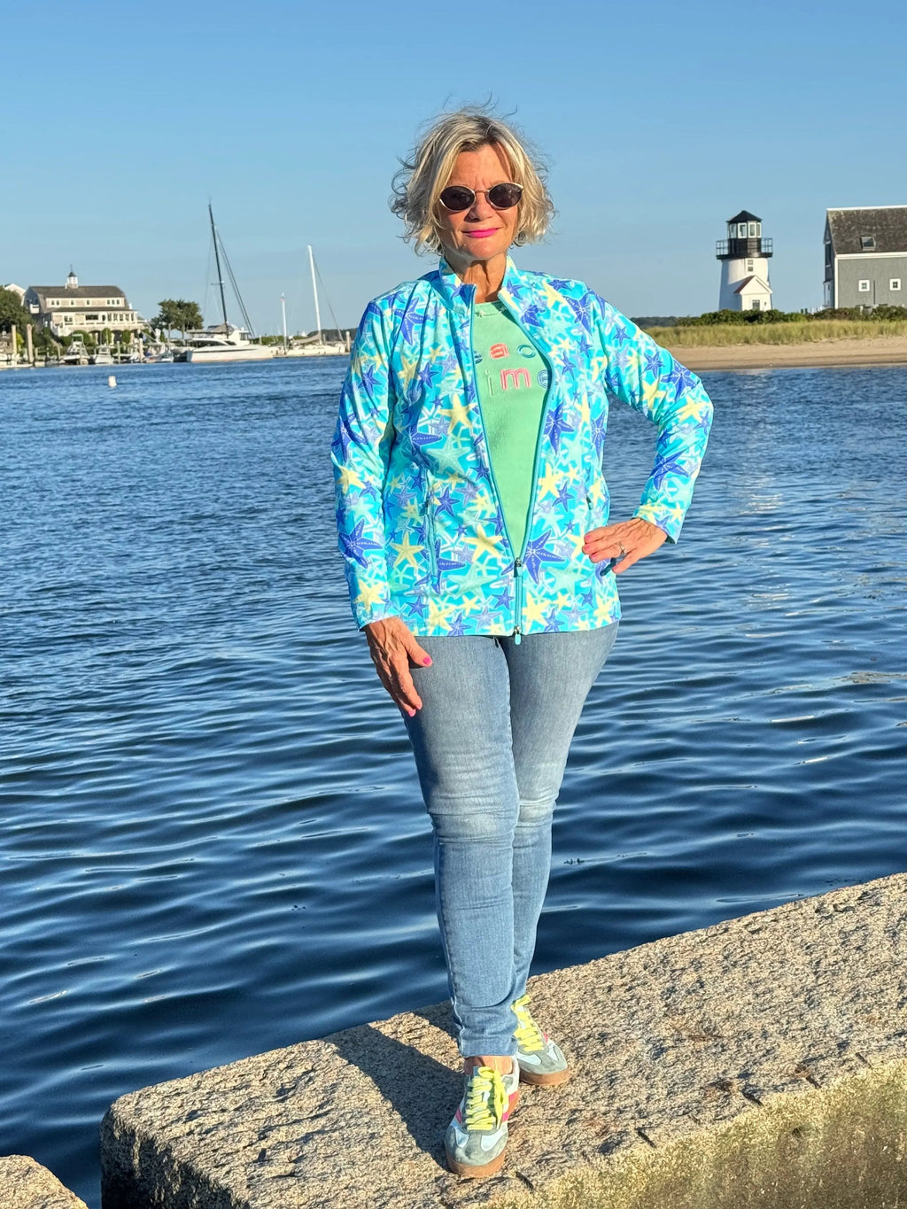LULU-B MINT BEACH TIME SWEATER