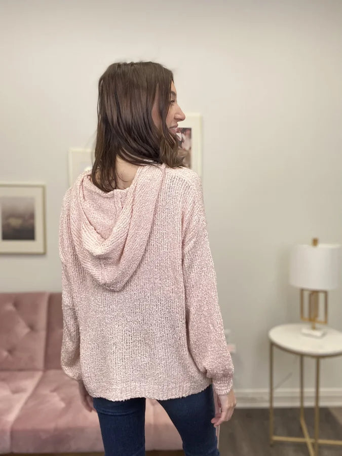 So Fine Women's Semi-Sheer Knit Lightweight Hoodie
