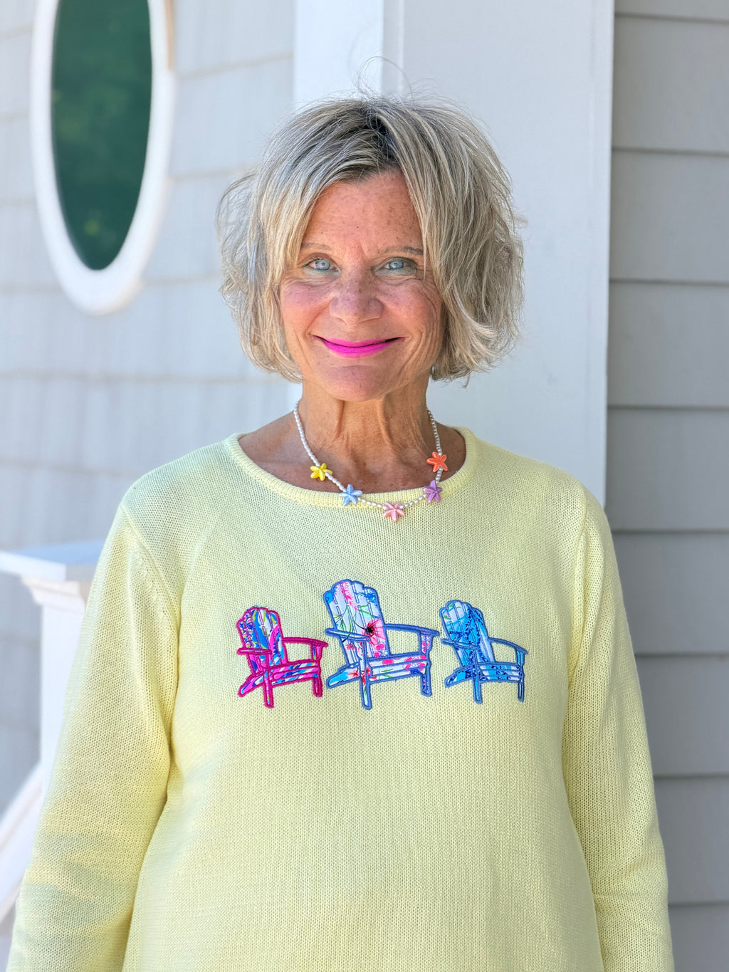 BEACH CLUB YELLOW ADIRONDACK SWEATER