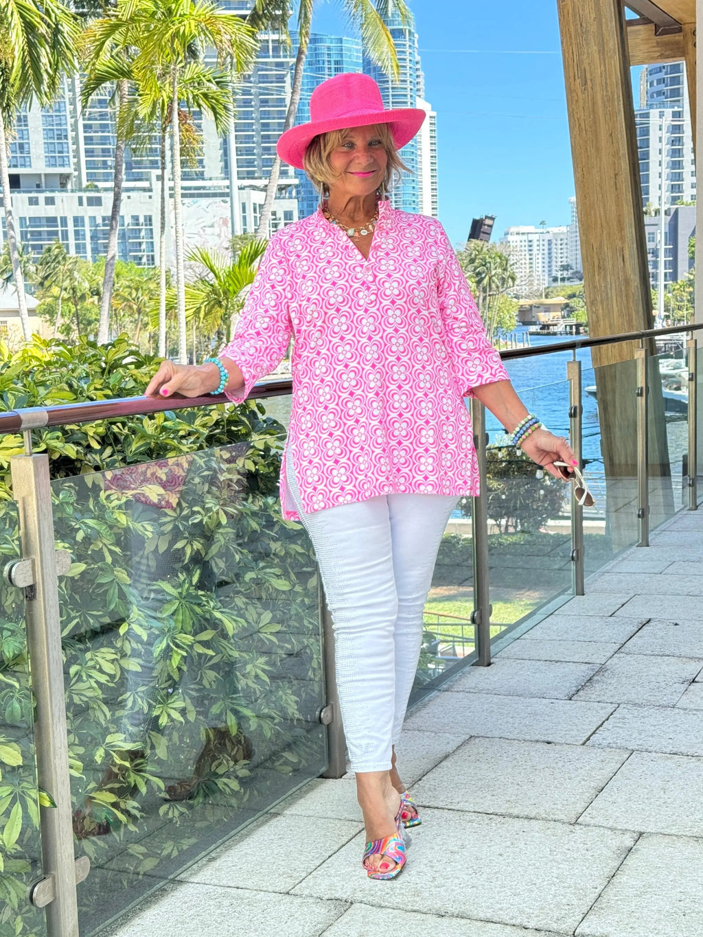 LULU B TROPIC PETALS TUNIC