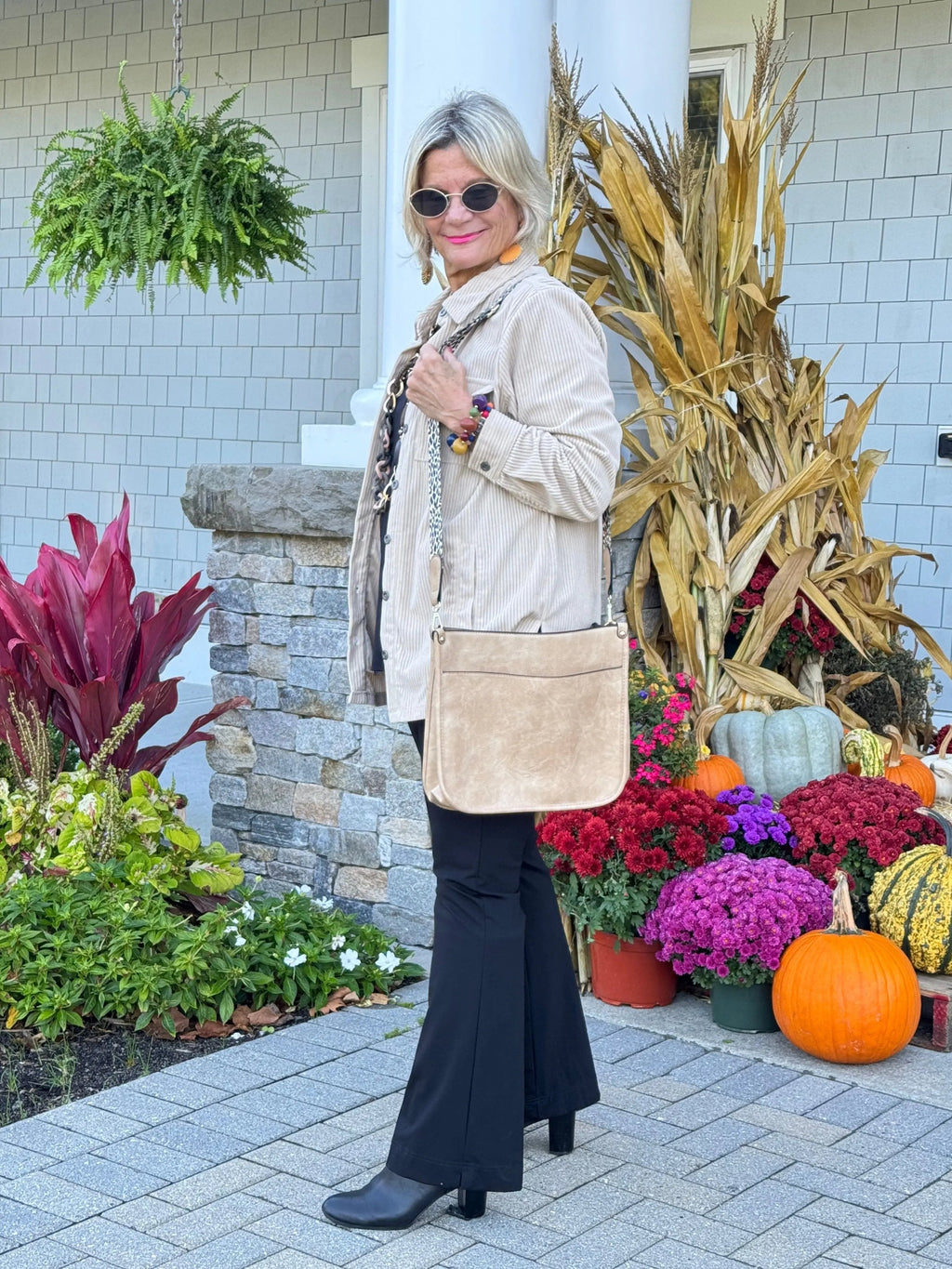 CREAM CORDUROY BUTTON JACKET