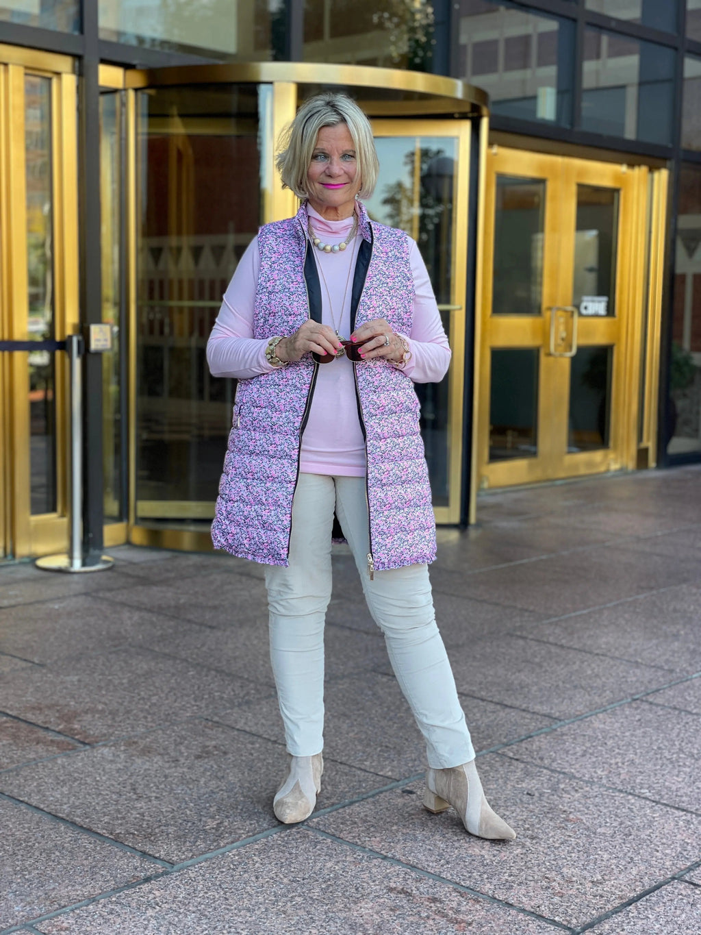 AUBREY PINK PUFFER VEST