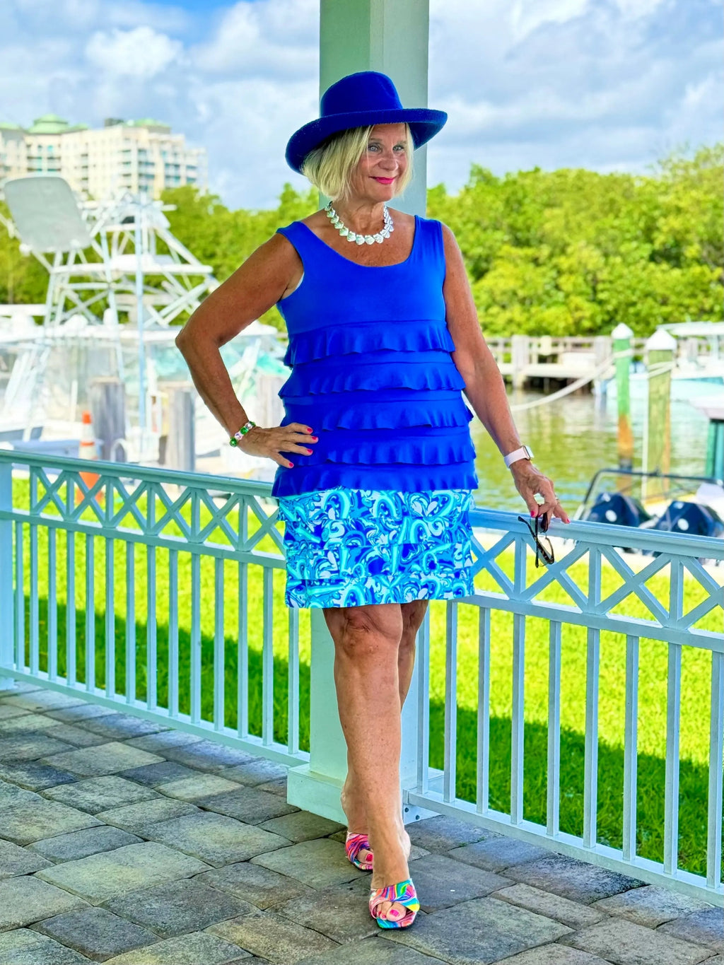 BLUE DREAMING HEARTS CHA CHA SKORT