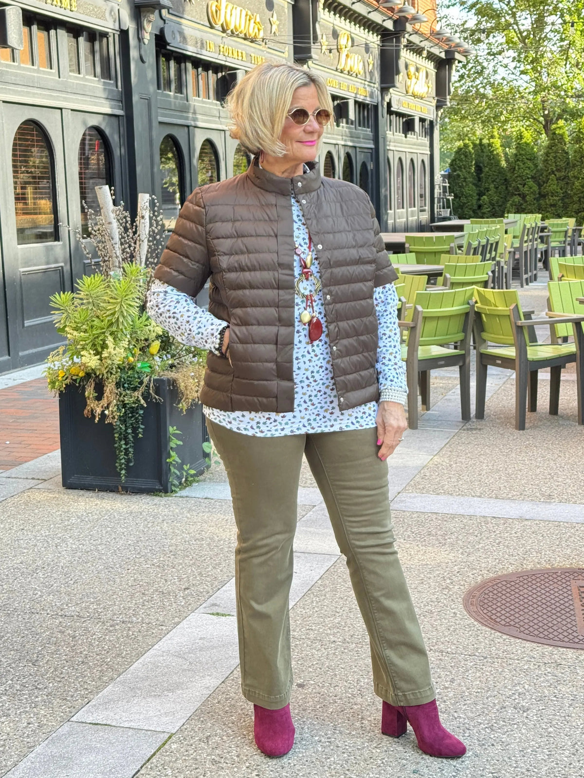 LULU-B SHORT SLEEVE PUFFER VEST