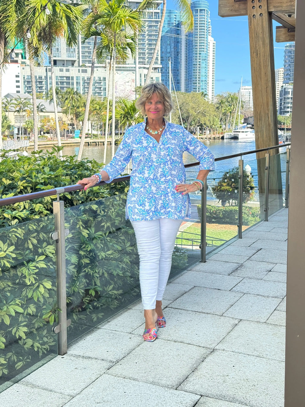 LULU B CORAL BREEZE TUNIC