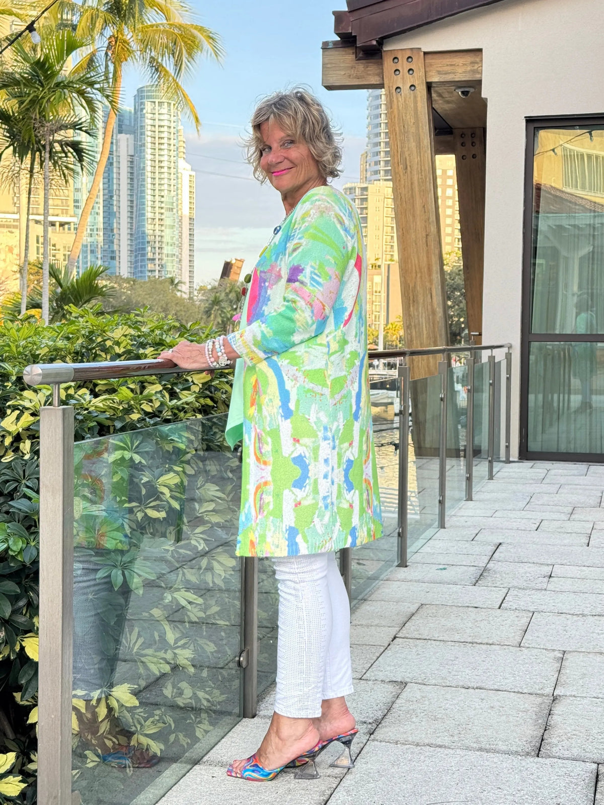 ETHYL SPLASH OF COLOR CARDIGAN