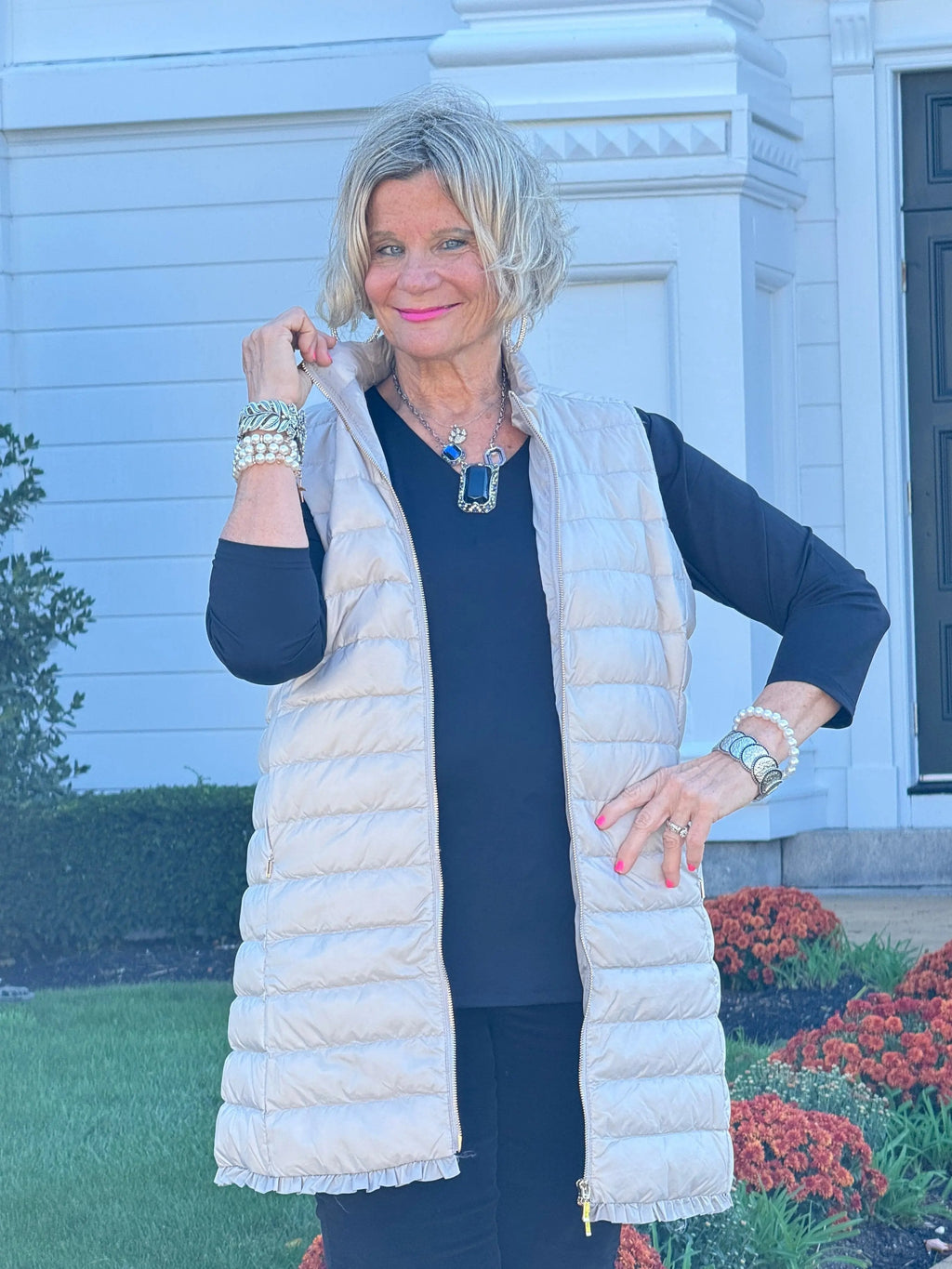 LULU-B SILVER PUFFER VEST