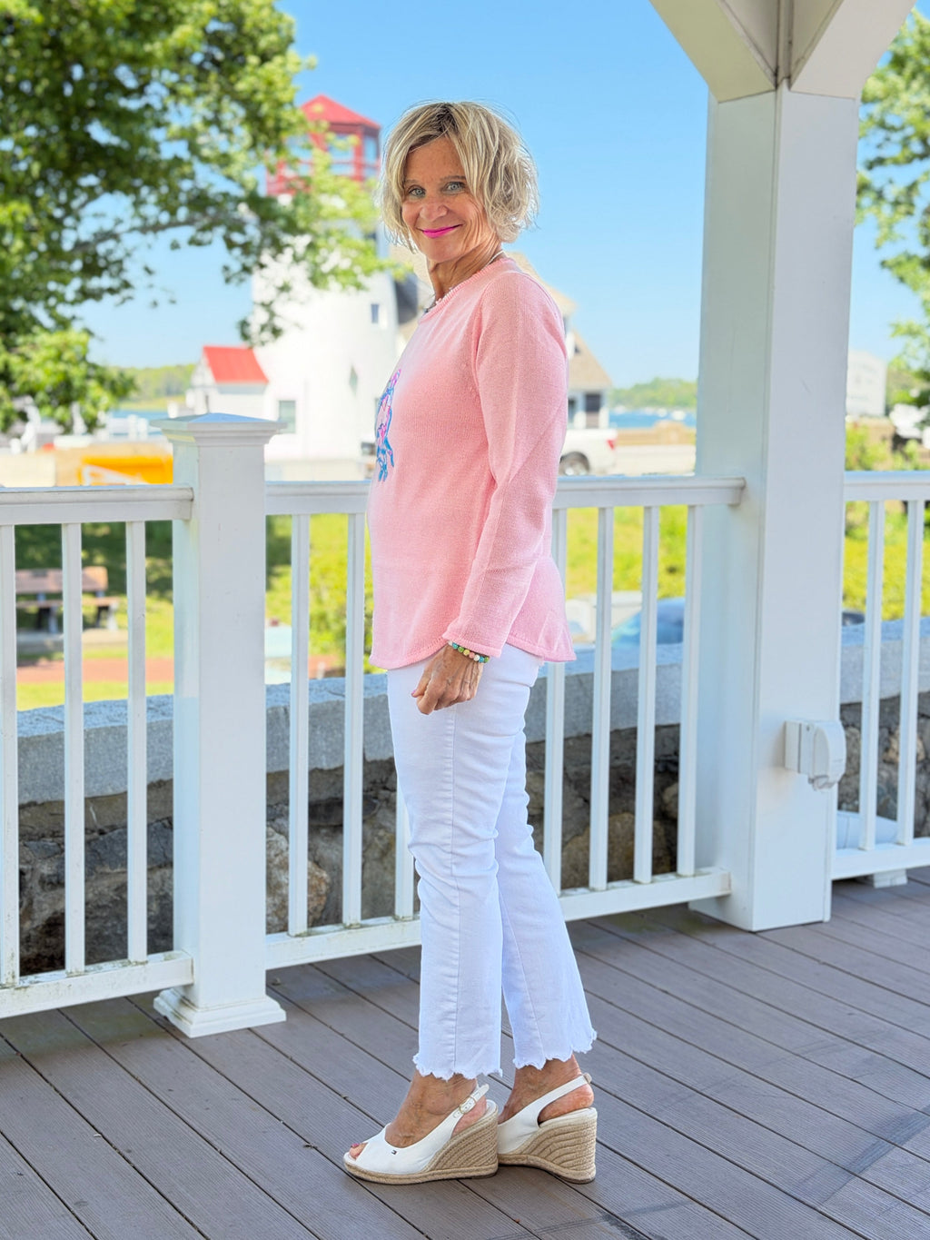 BEACH CLUB PINK CRAB SWEATER