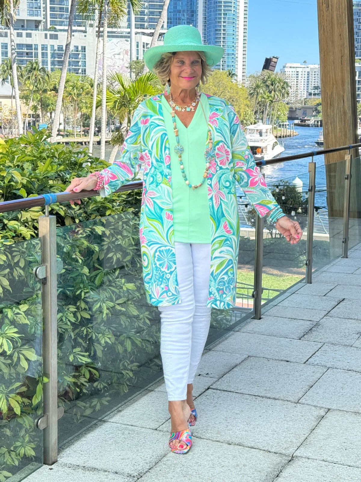 Ethyl Classic Long Length Cardi - Humboldt