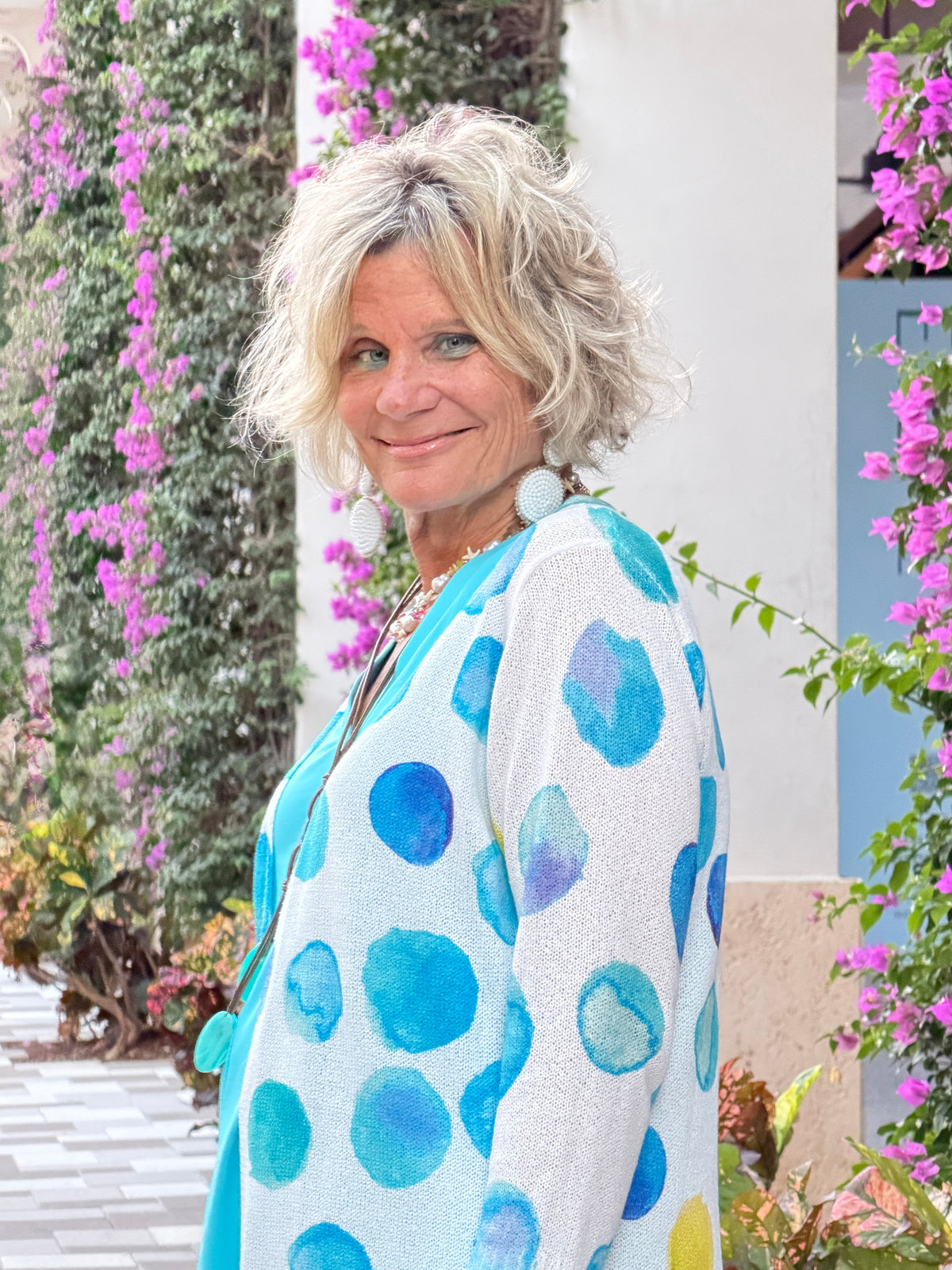 AQUA DOT CARDIGAN