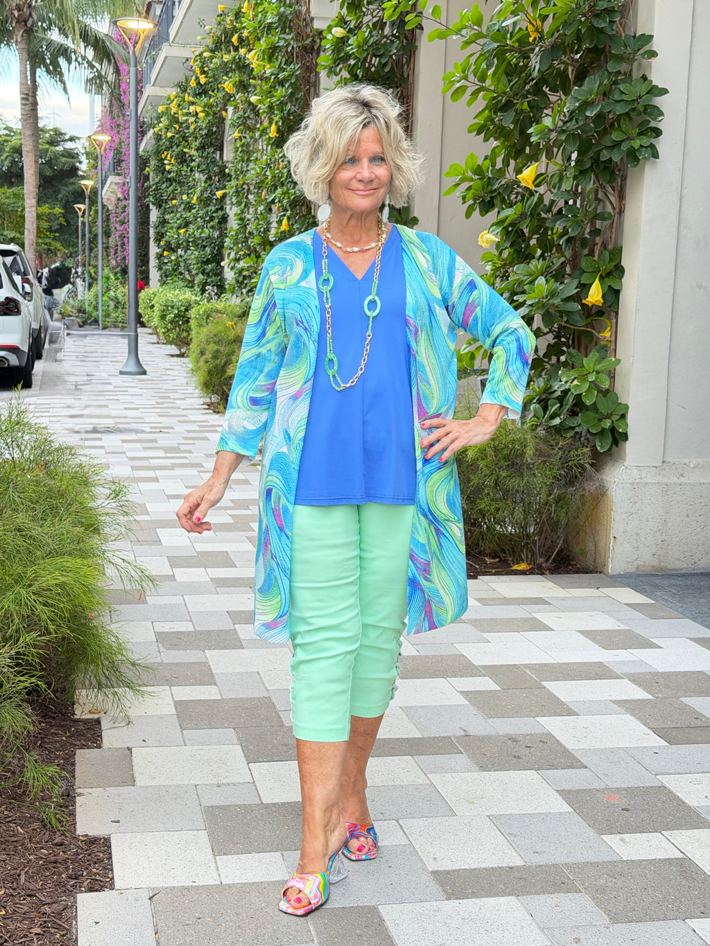 COLOR SPLASH CARDIGAN - BOUNTIFUL