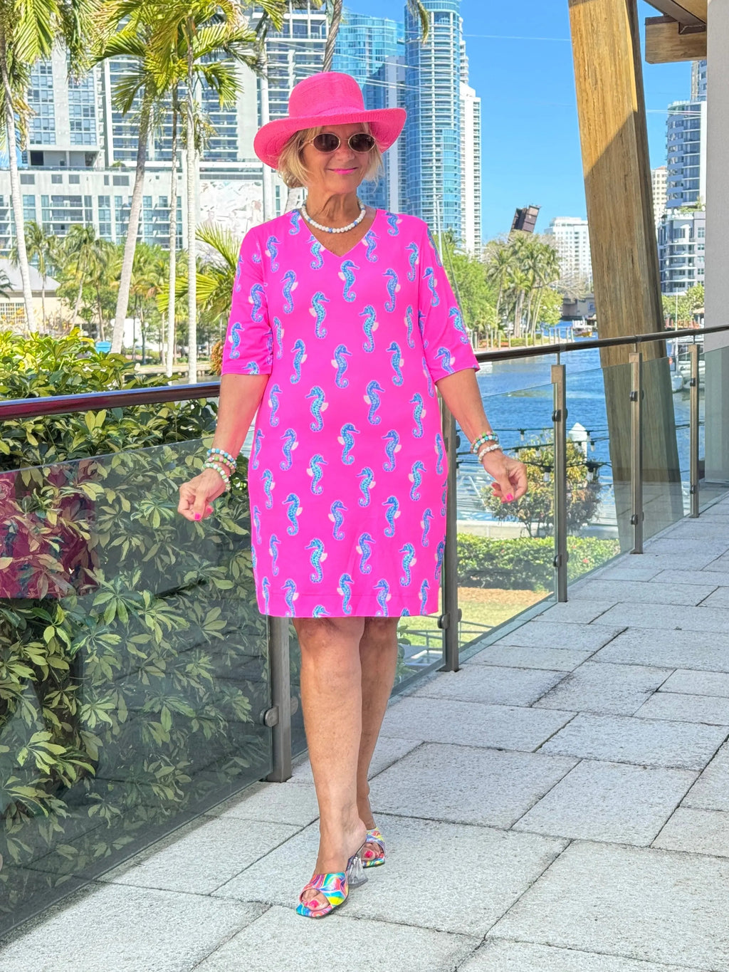 LULU B SEAHORSE BAY ELBOW SLEEVE DRESS