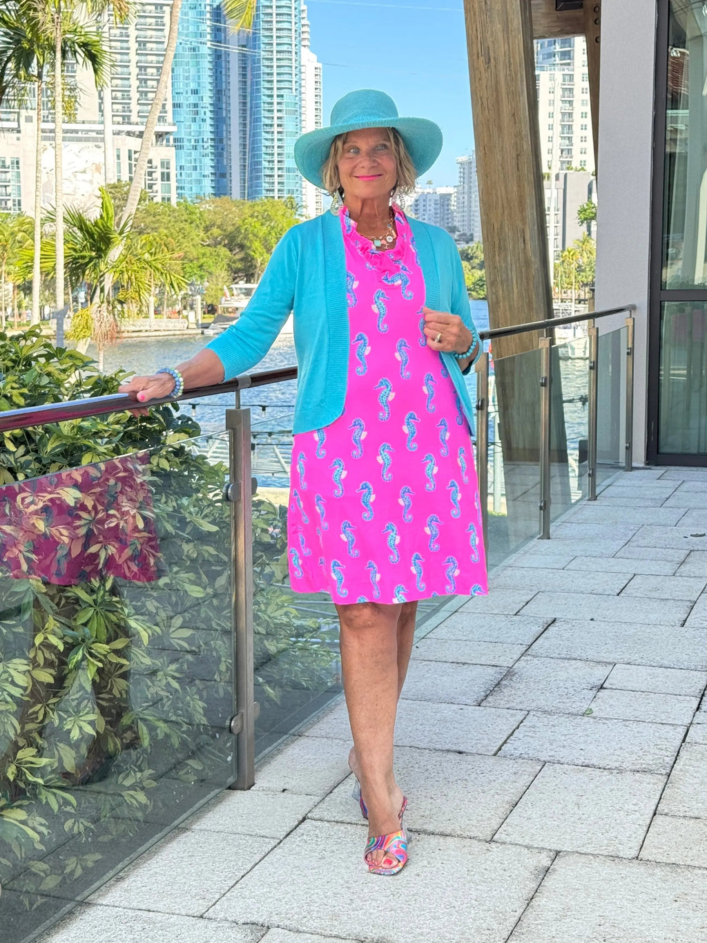 LULU B SEAHORSE BAY RUFFLE DRESS