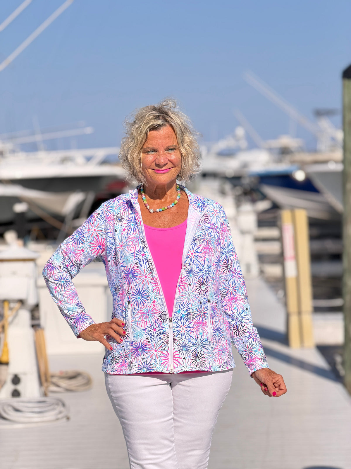 LULLU B FIREWORKS FULL ZIPPER JACKET