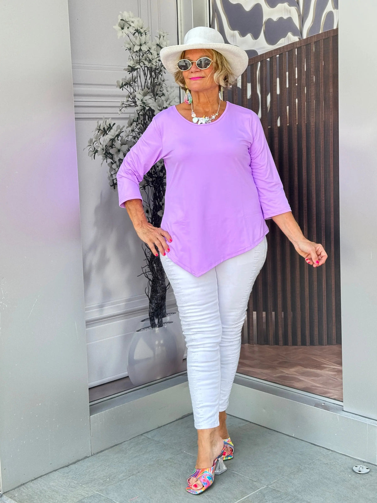 LULU-B LILAC ASYMMETRIC TOP