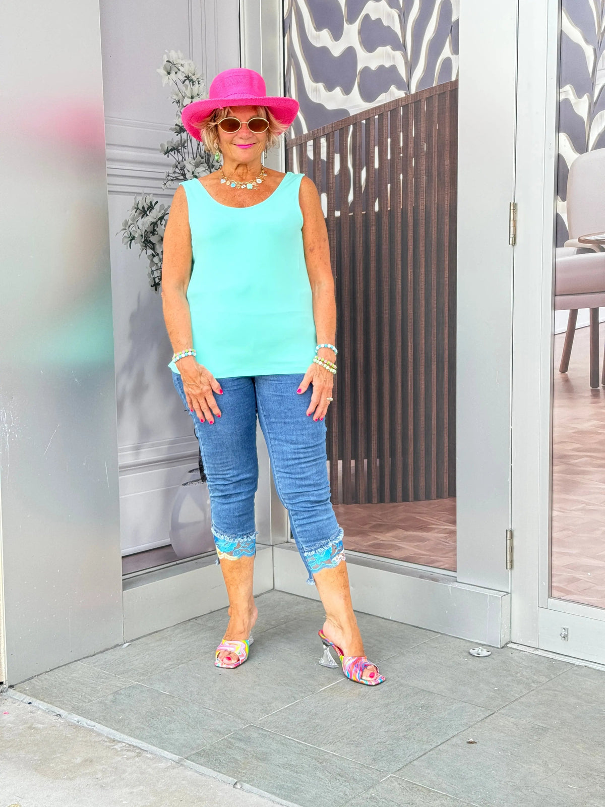LULU-B CLEAR SEAFOAM SPANK TANK