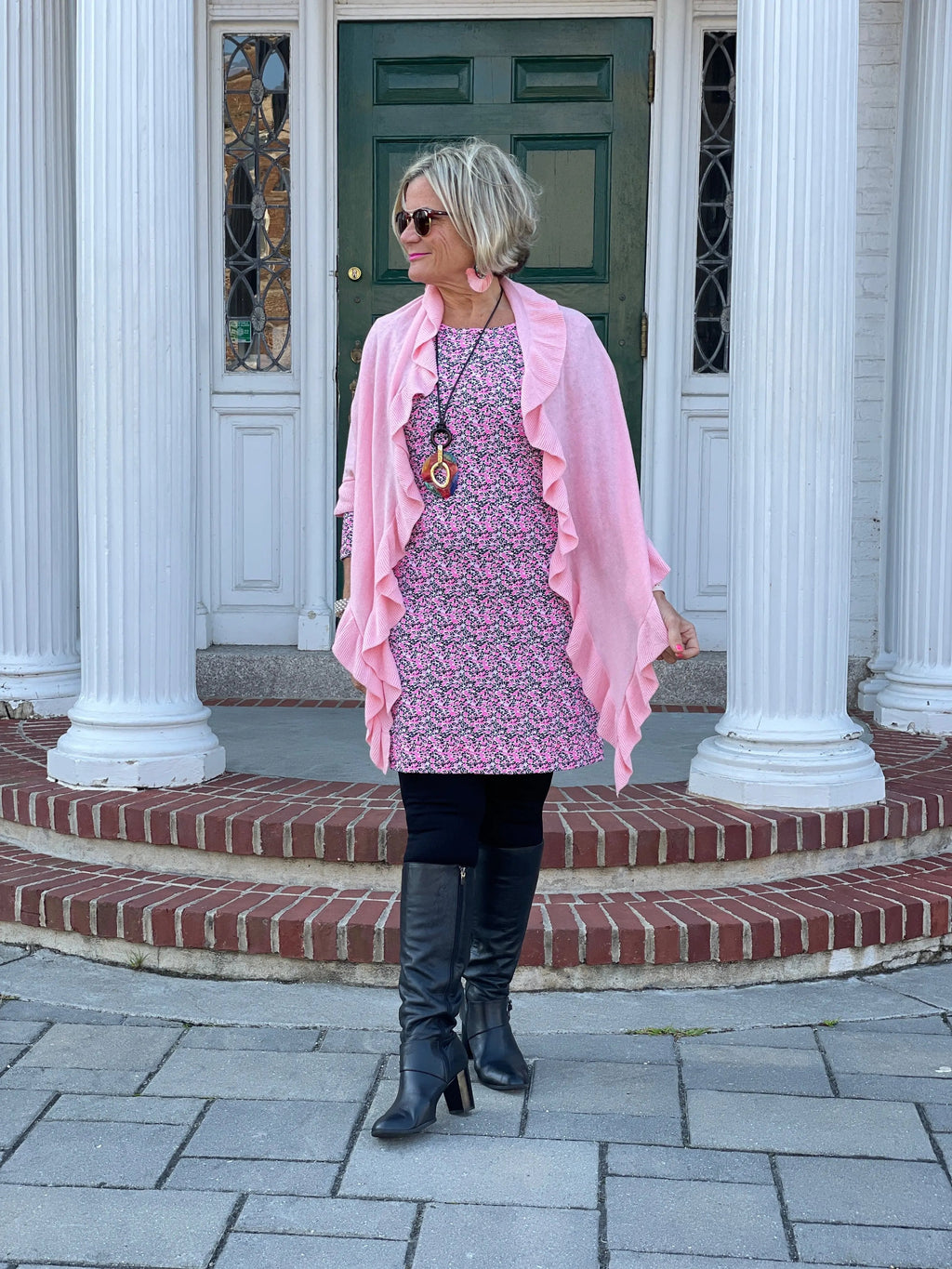 AUBREY PINK SLEEVE DRESS