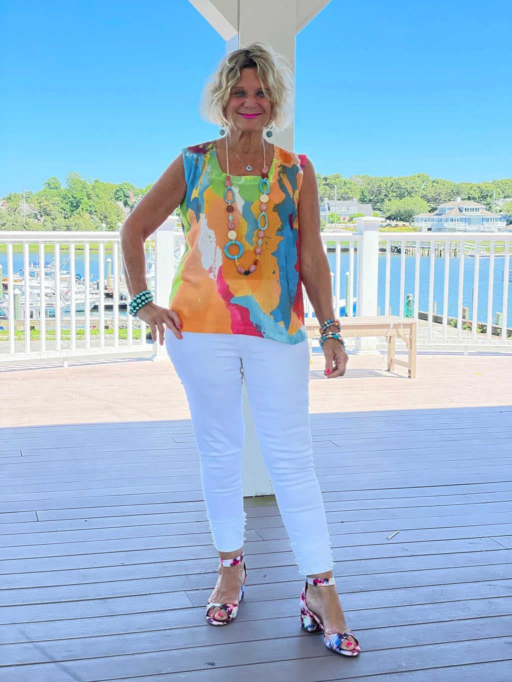 AQUA MARINE SWEATER TANK