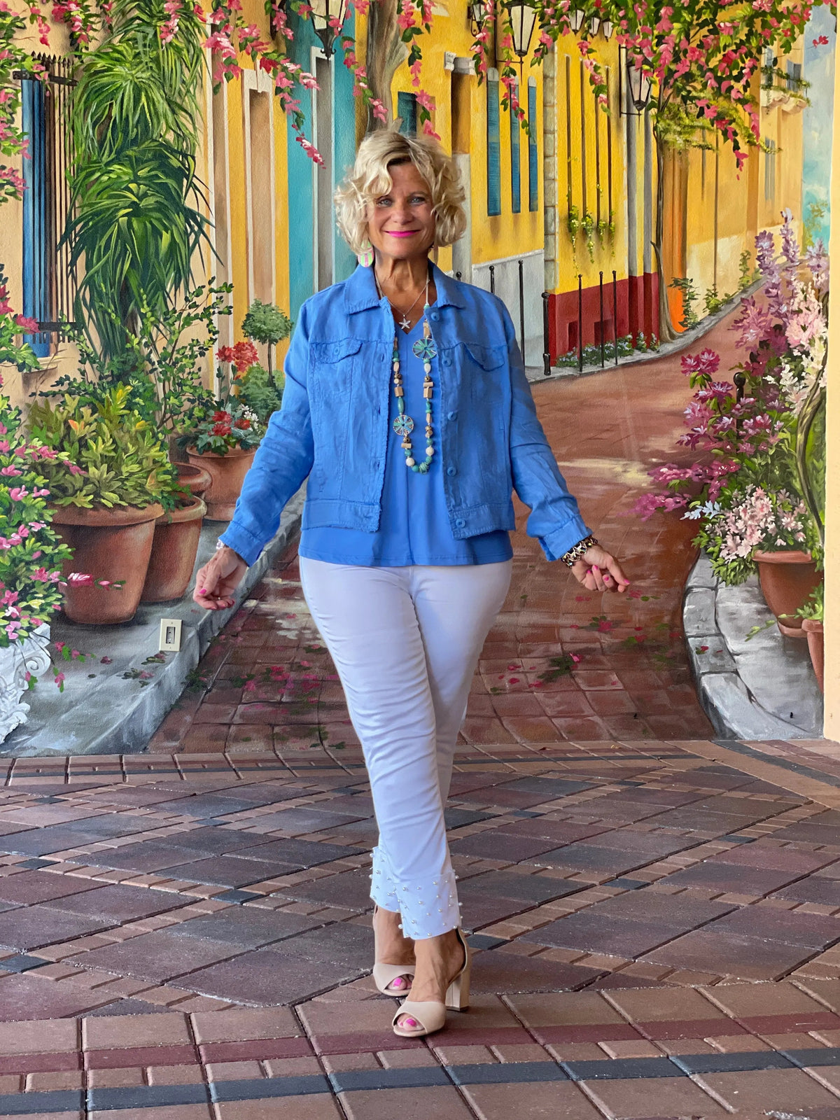 LULU B  ROYAL LINEN JACKET